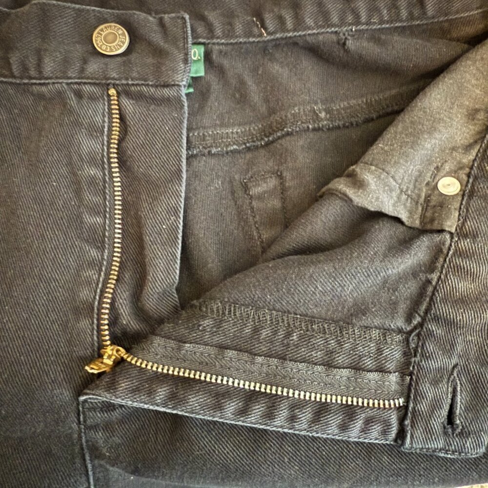 NWOT Lauren Jeans Co. Ralph Lauren Straight Leg Denim Jeans Women's 14 Black - Picture 11 of 13